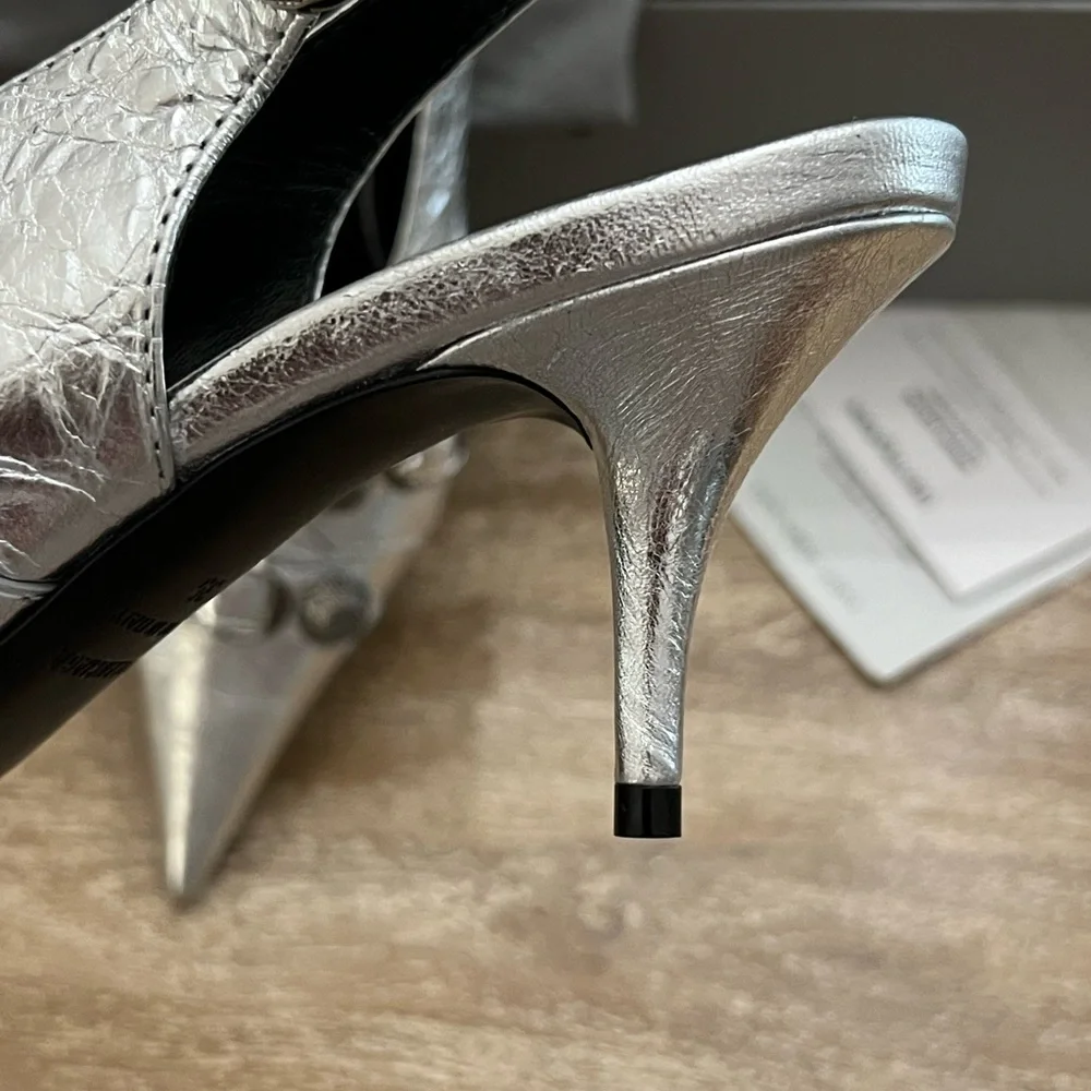Balenciaga Silver Slingback NWT - Picture 4 of 7